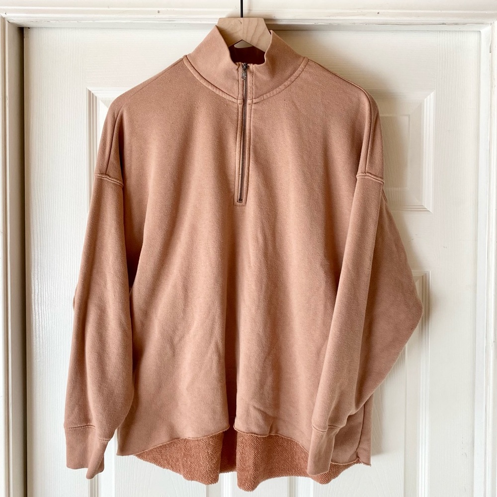 Aerie oversized quarter zip sweatshirt S